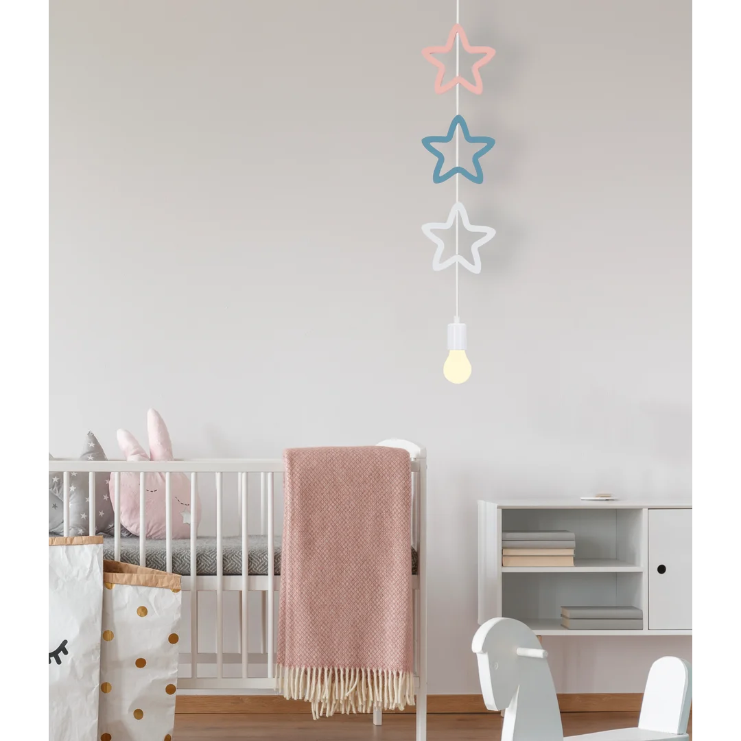 SINGLE SSS LAMPA WISZĄCA 1X20W E27 IQ KIDS BIAŁY+NIEBIESKI+RÓŻOWY — zdjęcie 2