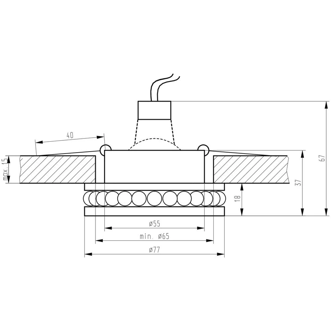 SK-79 CH/TR MR16 1X50W CHROM oczko sufitowe lampa sufitowa — zdjęcie 17