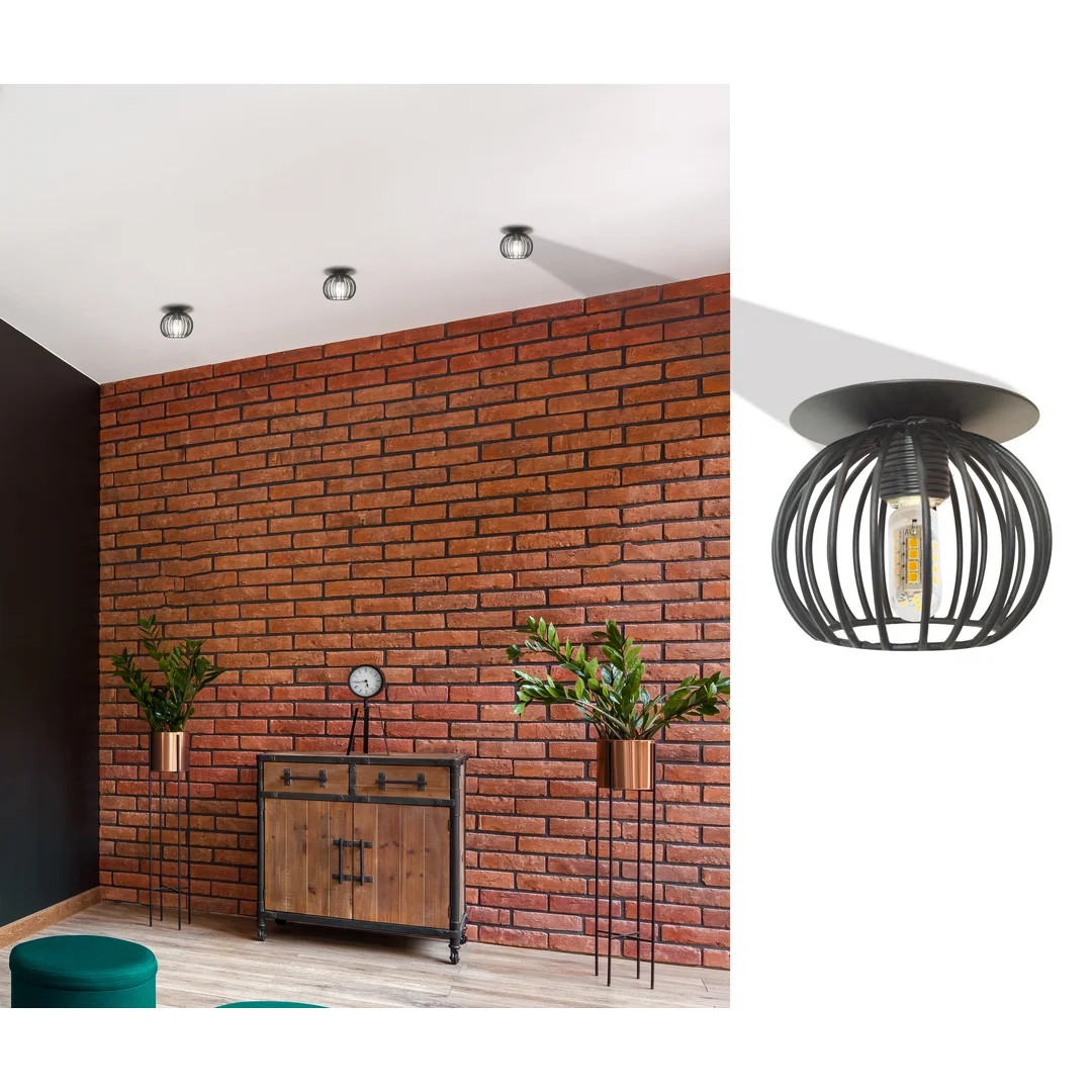SK-93 BK G9 40W 230V CZARNY oczko sufitowe lampa sufitowa — zdjęcie 2