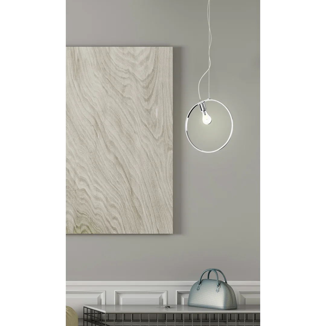 SKIROS LAMPA WISZĄCA 1X60W E27 LED+12W LED CHROMOWY 4000K APETI — zdjęcie 6