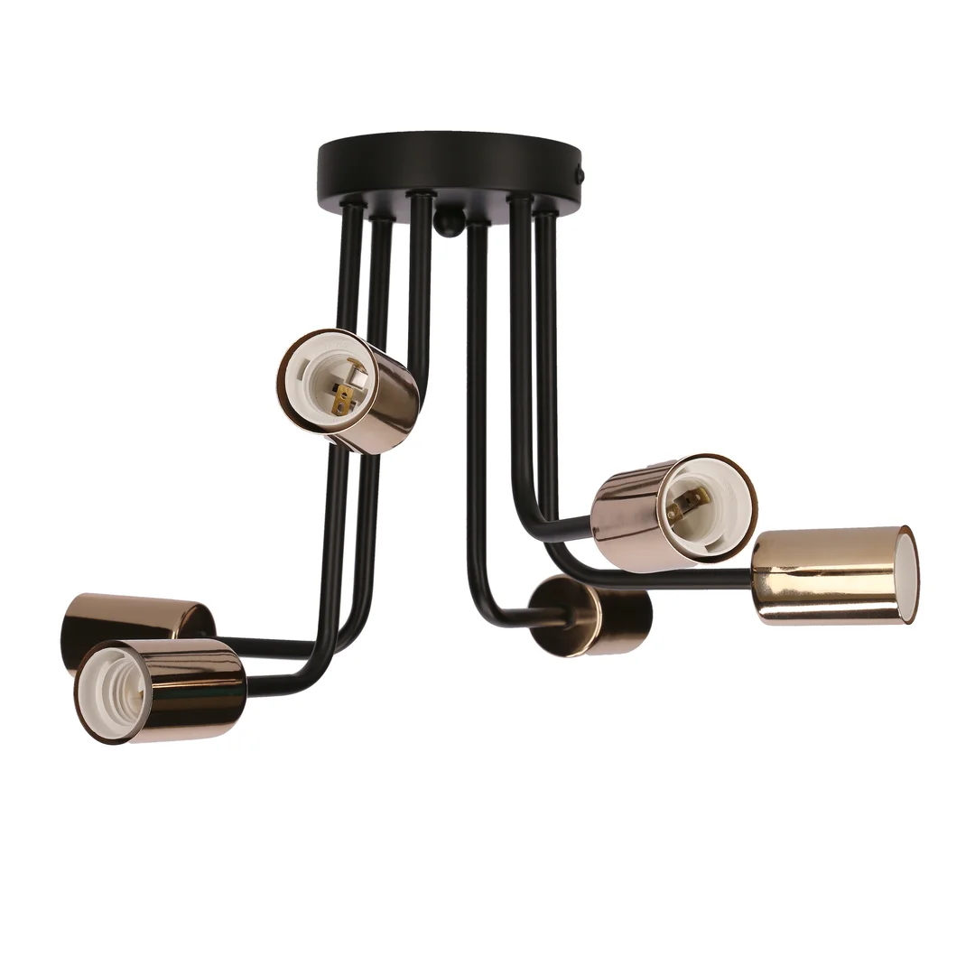 SPILL LAMPA WISZĄCA 6X60W E27 CZARNY — zdjęcie 5