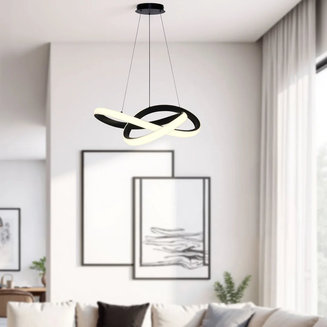 SPLOT lampa wisząca czarny 28W LED 3000, 4000, 6000K osłonka biała — zdjęcie 2