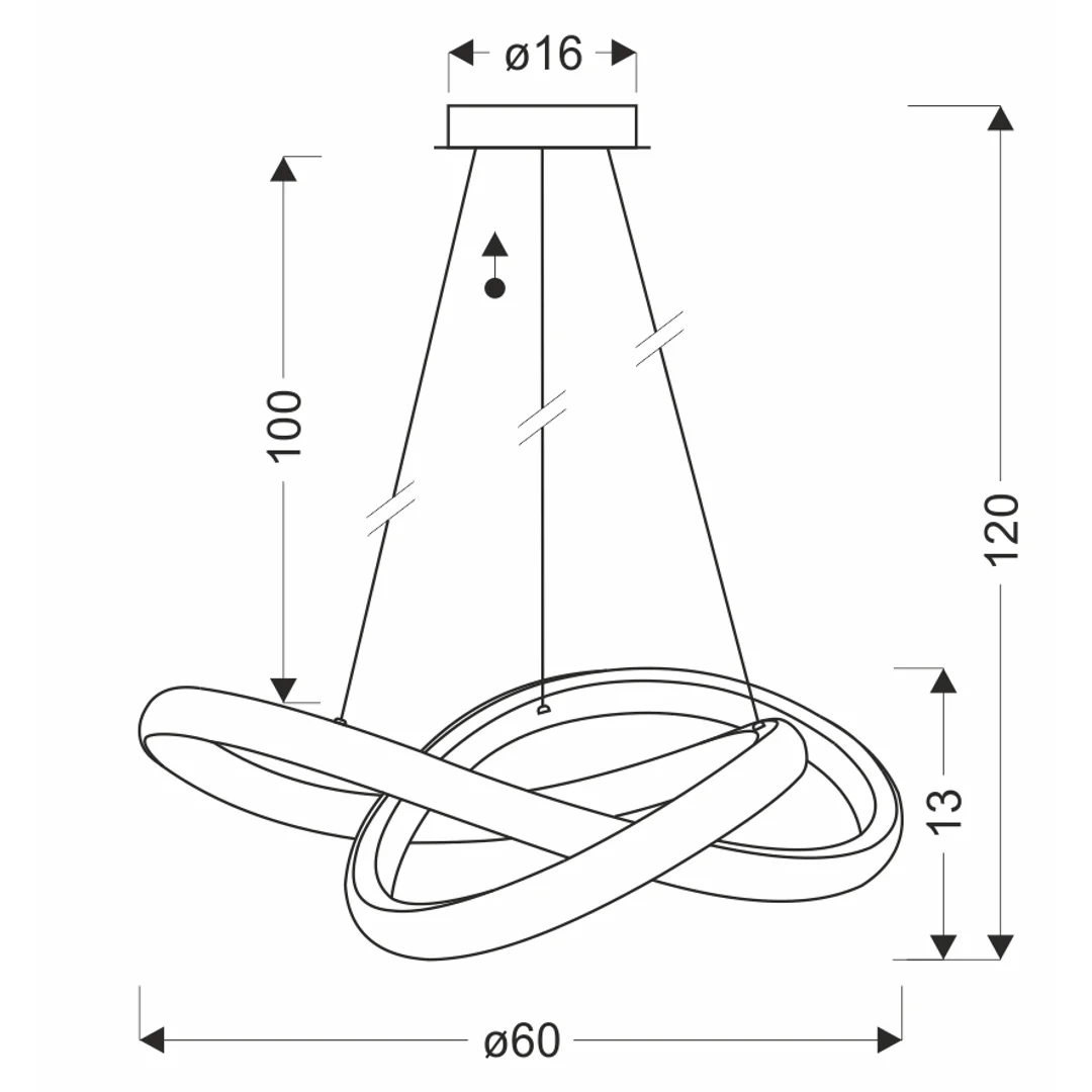 SPLOT lampa wisząca czarny 28W LED 3000, 4000, 6000K osłonka biała — zdjęcie 3
