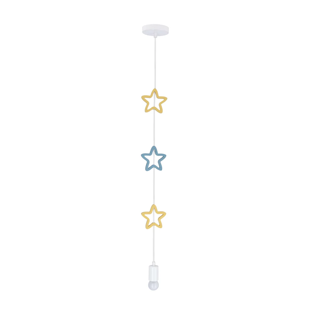 STARS LAMPA WISZĄCA 1X20W E27 IQ KIDS ZŁOTY+NIEBIESKI — zdjęcie 2