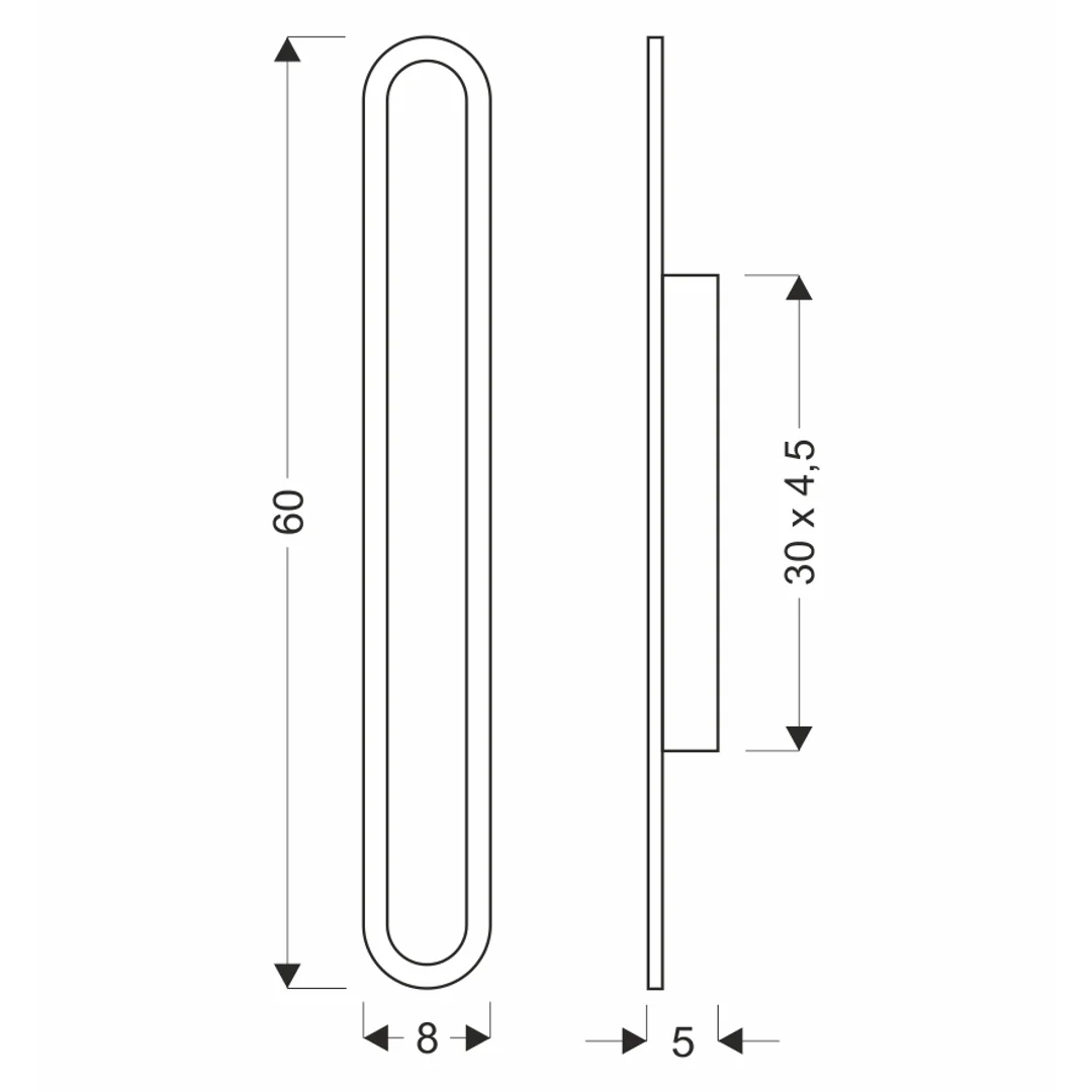 STICK lampa ścienna zewnetrzna L-60 czarny 20W klosz opal IP65 — zdjęcie 2