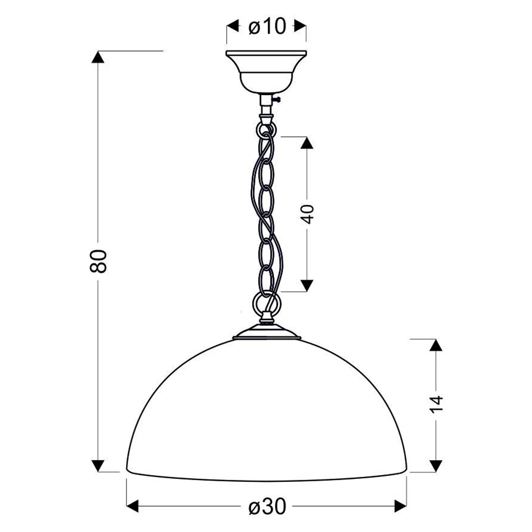 SUGAR LAMPA WISZĄCA 1X60W E27 PATYNOWY — zdjęcie 4