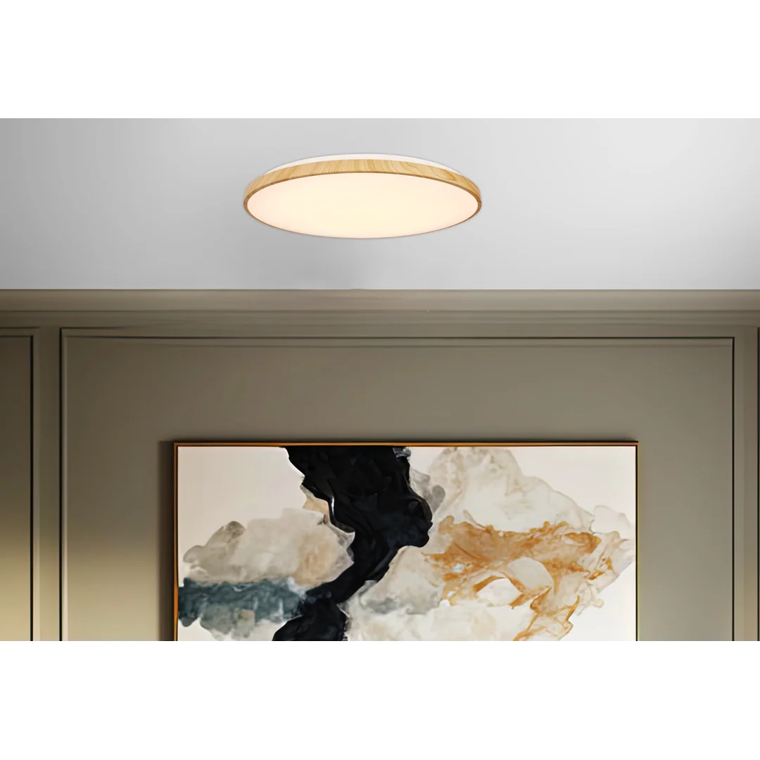 TENS lampa sufitowa plafon drew. 48W LED 3000/4000/6000K 59cm klosz biały, pilot — zdjęcie 3