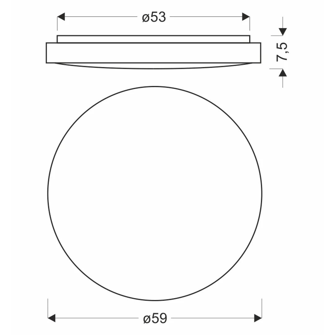 TENS lampa sufitowa plafon drew. 48W LED 3000/4000/6000K 59cm klosz biały, pilot — zdjęcie 4