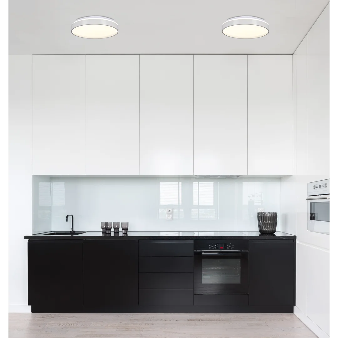 Texas lampa sufitowa plafon biały 18w led 34 cm klosz biały efekt sky — zdjęcie 2