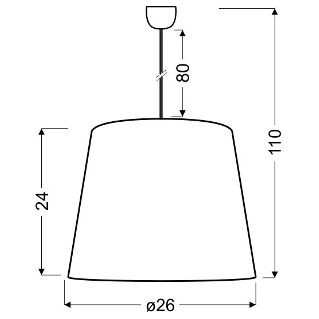 TIGER LAMPA WISZĄCA 26 1X60W E27 CZARNO-ZŁOTY — zdjęcie 2