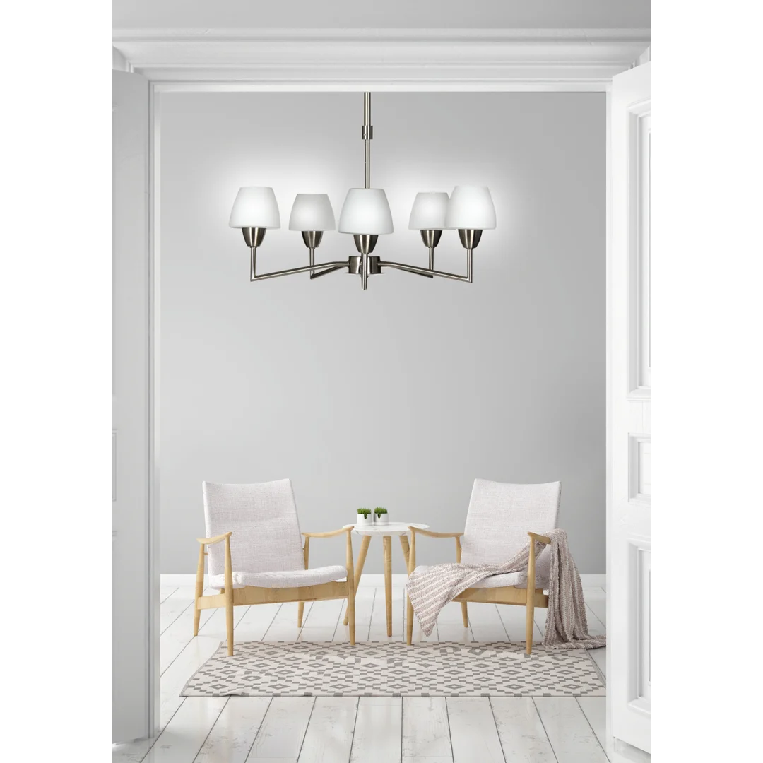 TOGO LAMPA WISZĄCA 5X40W G9 NIKIEL MAT PROMOCJA — zdjęcie 2