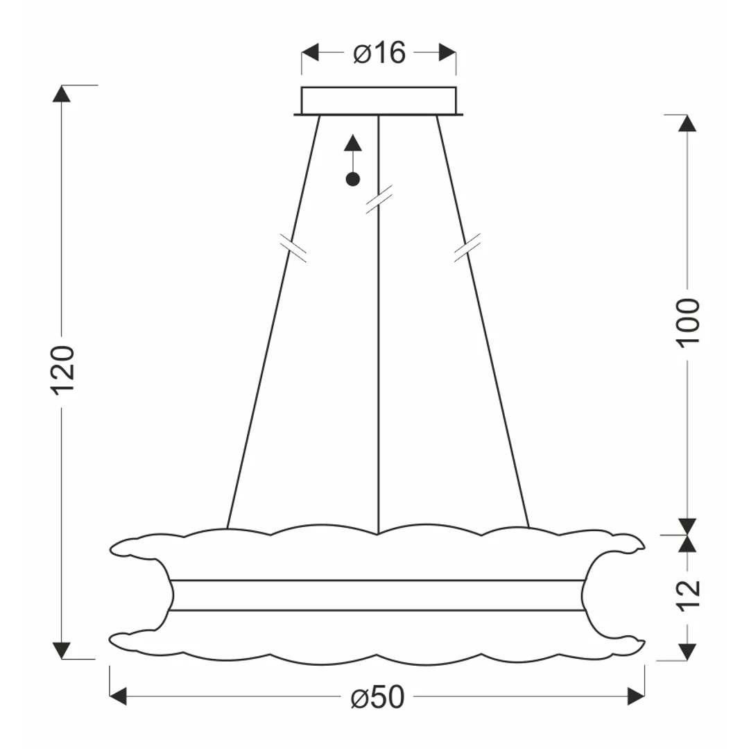 TOLOSA lampa wisząca satyna nikiel 30W LED 3000, 4500,6500K kryształki bezbarwne — zdjęcie 3