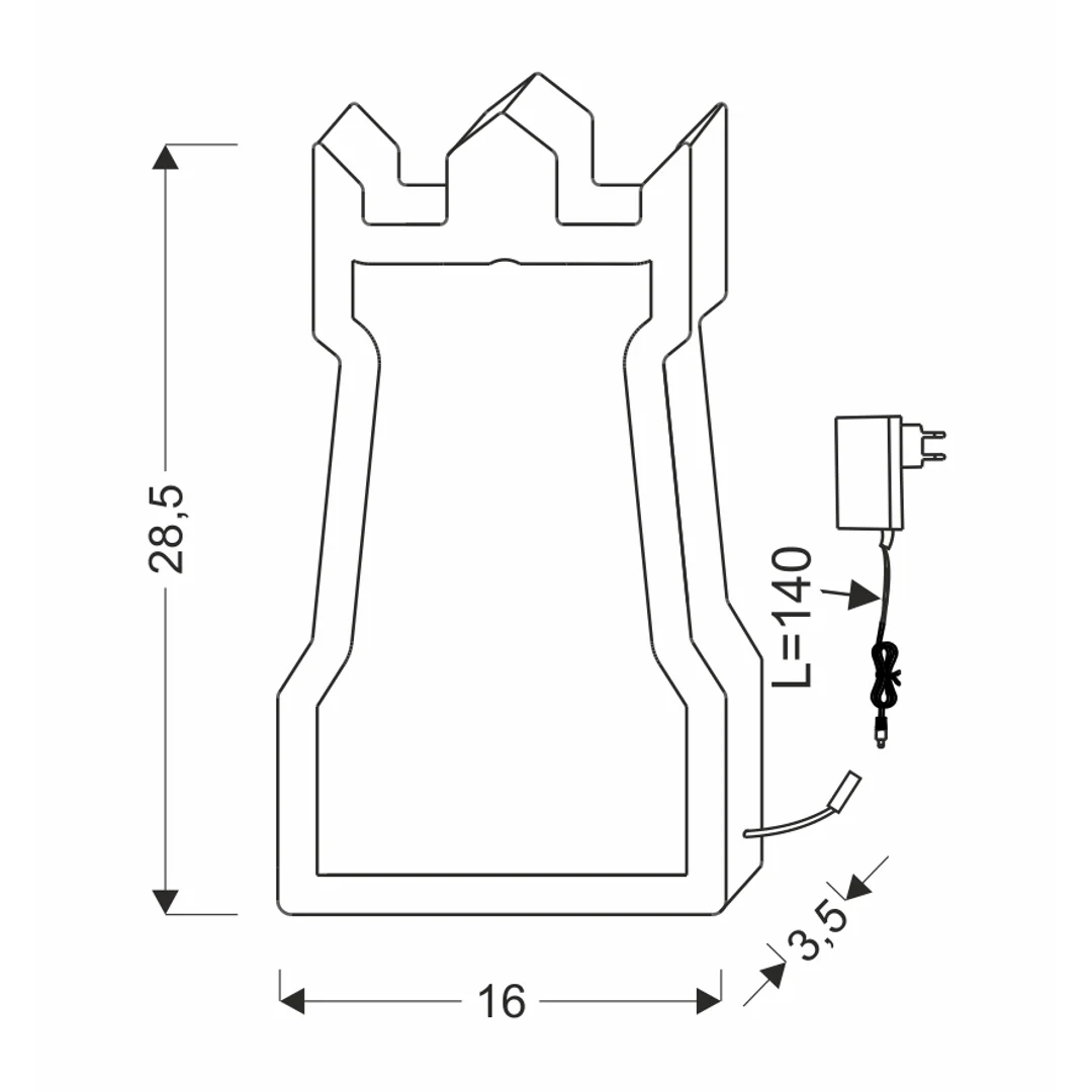 Tower lampa stołowa 11w led 3000k iq kids różowy — zdjęcie 2