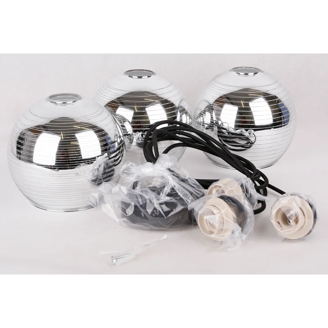 TRIO 1 LAMPA WISZĄCA 3X60W E27 CHROM — zdjęcie 2