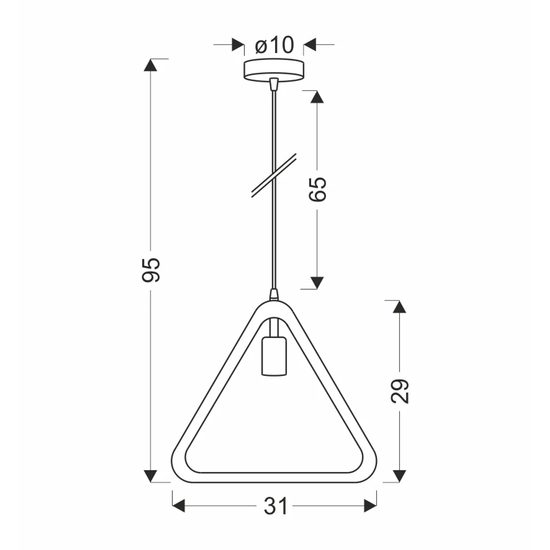 Triun lampa wisząca czarny+beżowy 1x40W E27 — zdjęcie 2