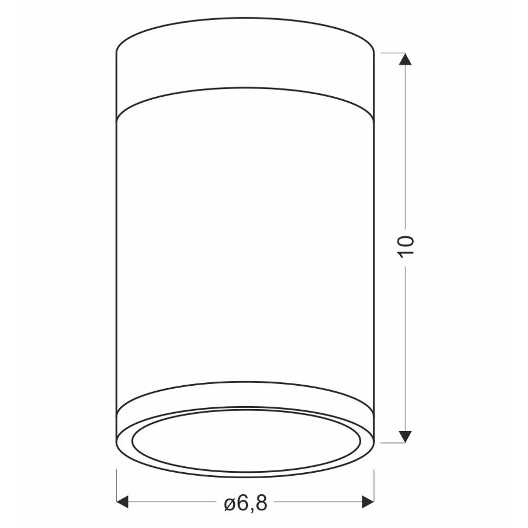 TUBA LAMPA SUFITOWA 1X15W GU10 6,8/10 SZARY+DREWNO — zdjęcie 4