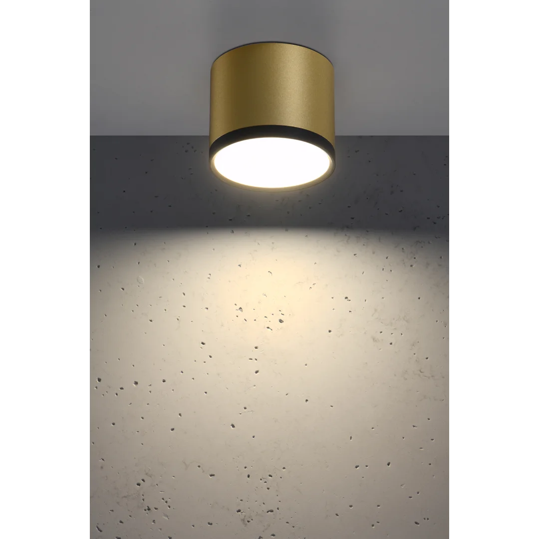 TUBA LAMPA SUFITOWA 9W LED 8,8/7,5 CZARNY+ZŁOTY MAT 4000K — zdjęcie 2