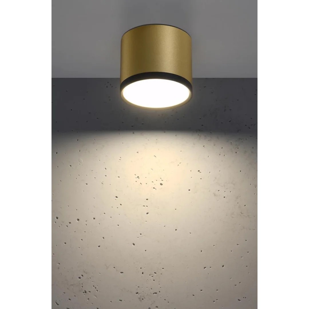 TUBA LAMPA SUFITOWA 9W LED 8,8/7,5 CZARNY+ZŁOTY MAT 4000K — zdjęcie 3