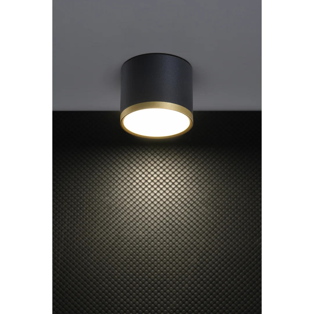 TUBA LAMPA SUFITOWA 9W LED 8,8/7,5 ZŁOTY+CZARNY 4000K — zdjęcie 2
