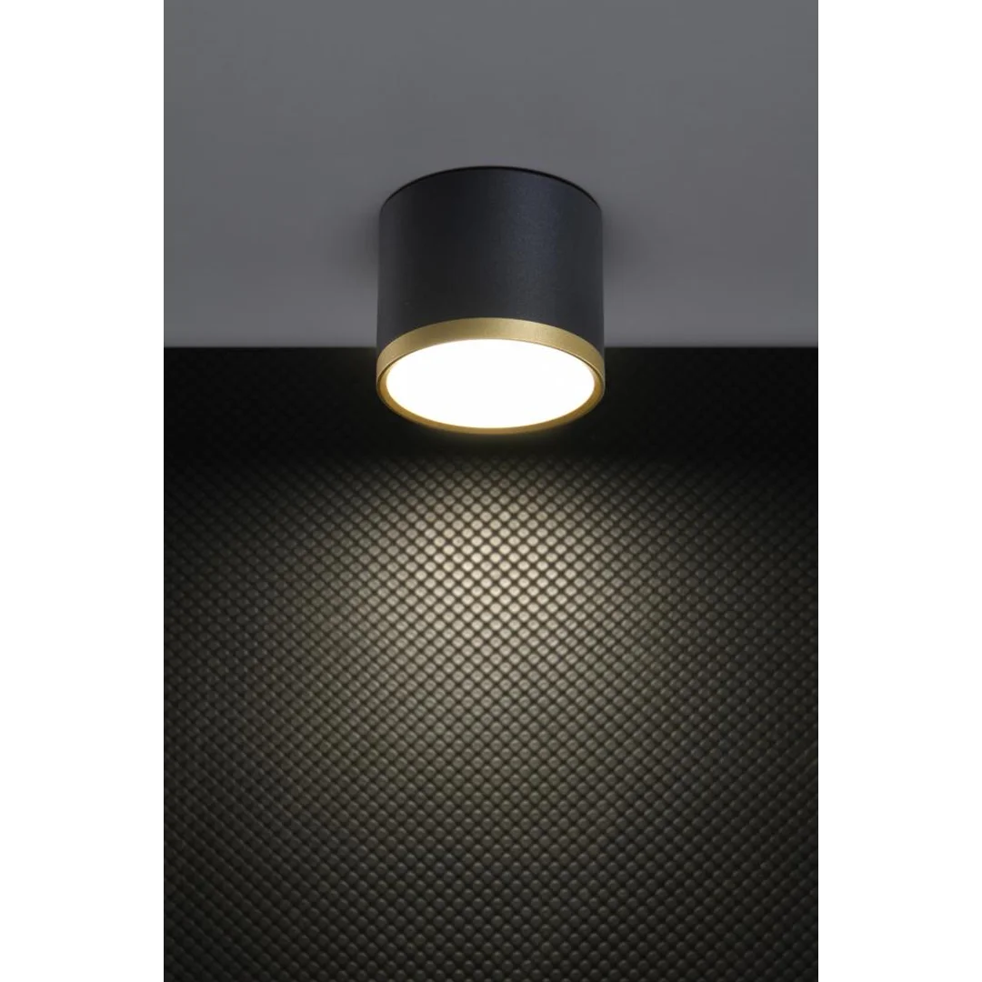 TUBA LAMPA SUFITOWA 9W LED 8,8/7,5 ZŁOTY+CZARNY 4000K — zdjęcie 3
