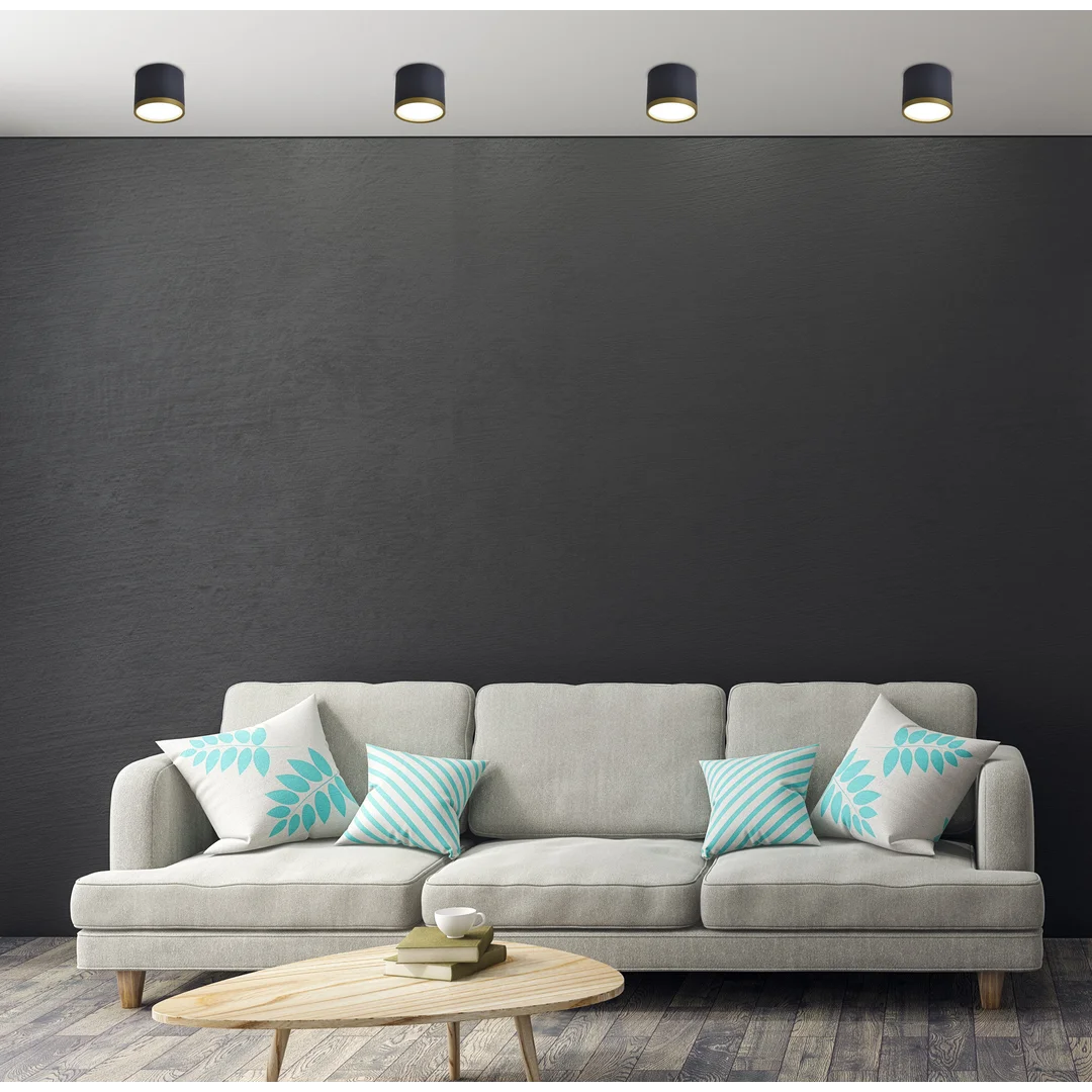 TUBA LAMPA SUFITOWA 9W LED 8,8/7,5 ZŁOTY+CZARNY 4000K — zdjęcie 4