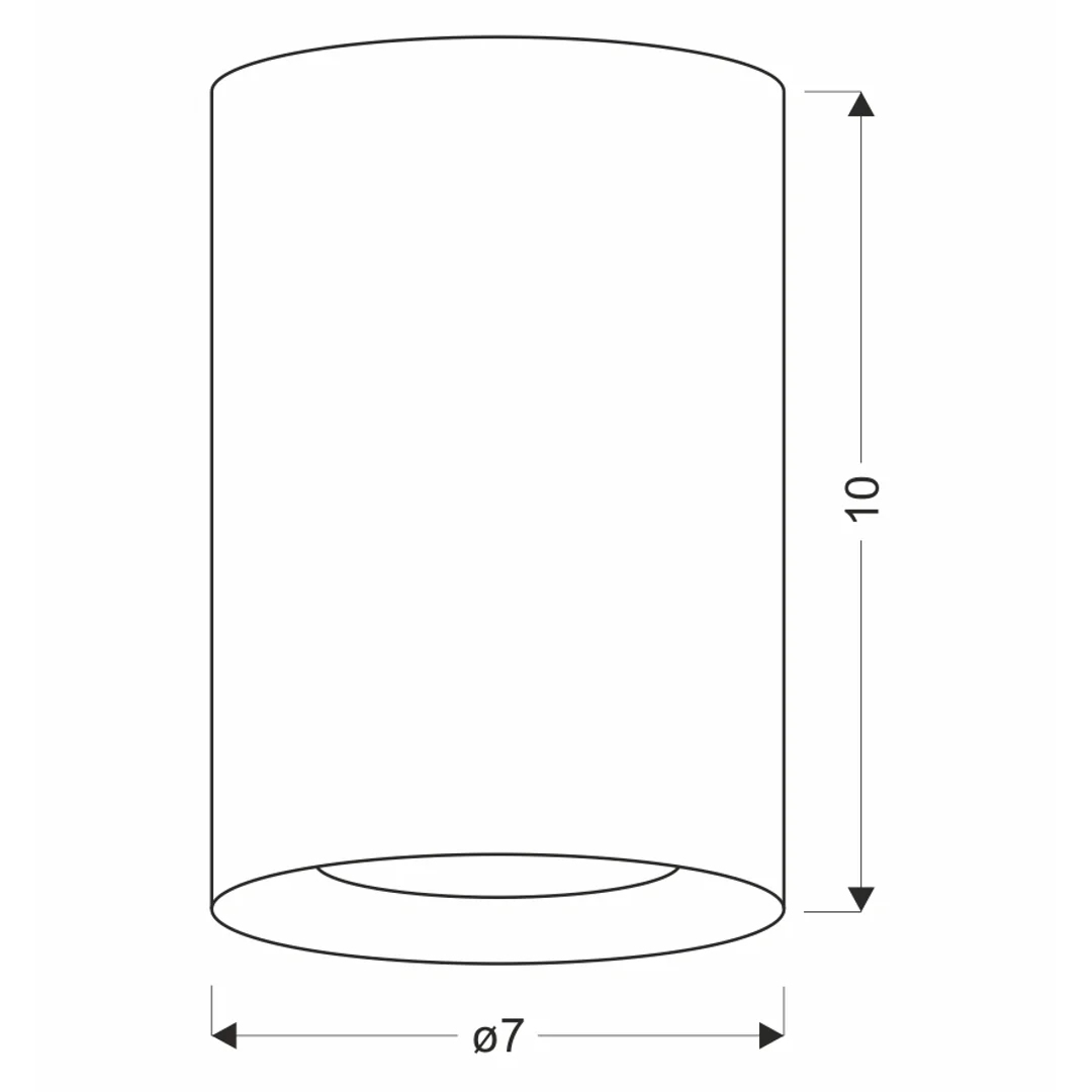 Tuba lampa sufitowa czarny 1x15W GU10 7/10 — zdjęcie 2