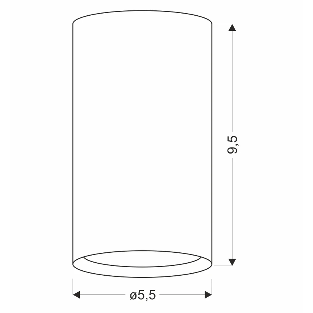 Tuba lampa sufitowa złoty matowy 1x15W GU10 5,5/9,5 — zdjęcie 2