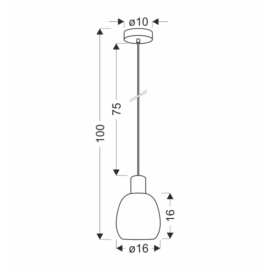 Udin small lampa wisząca czarny 1x15W GU10 klosz szary — zdjęcie 2