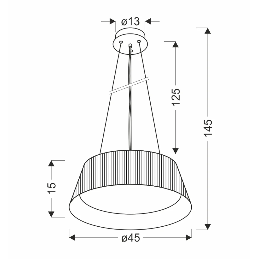 UMBRIA LAMPA WISZĄCA BIAŁO DREWNIANA 1X24W LED KLOSZ BIAŁY — zdjęcie 2