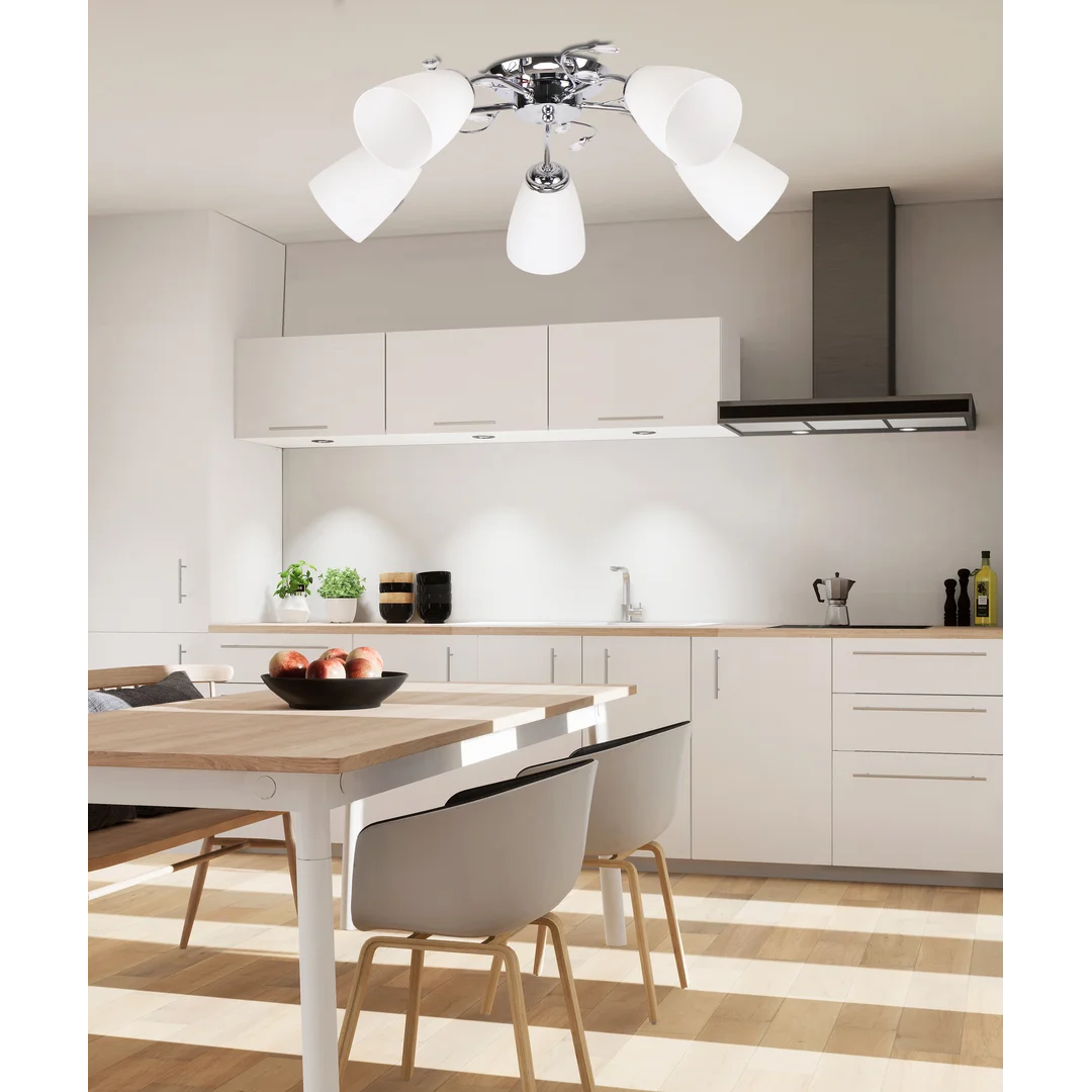 URSELLA LAMPA SUFITOWA 5X40W E14 BIAŁY — zdjęcie 3