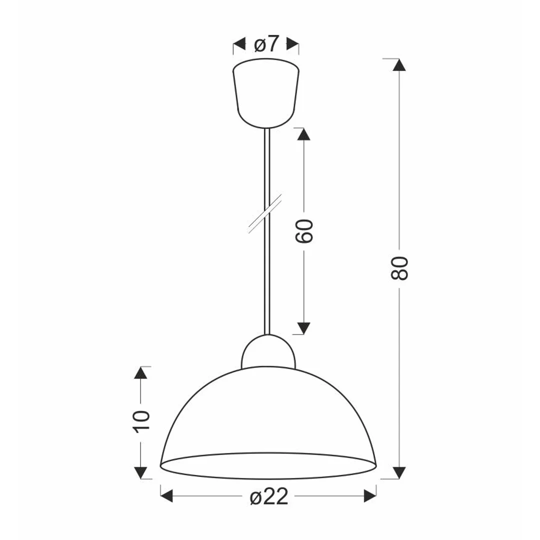 Vanilia lampa wisząca 22 1x60w e27 klosz kremowy — zdjęcie 2
