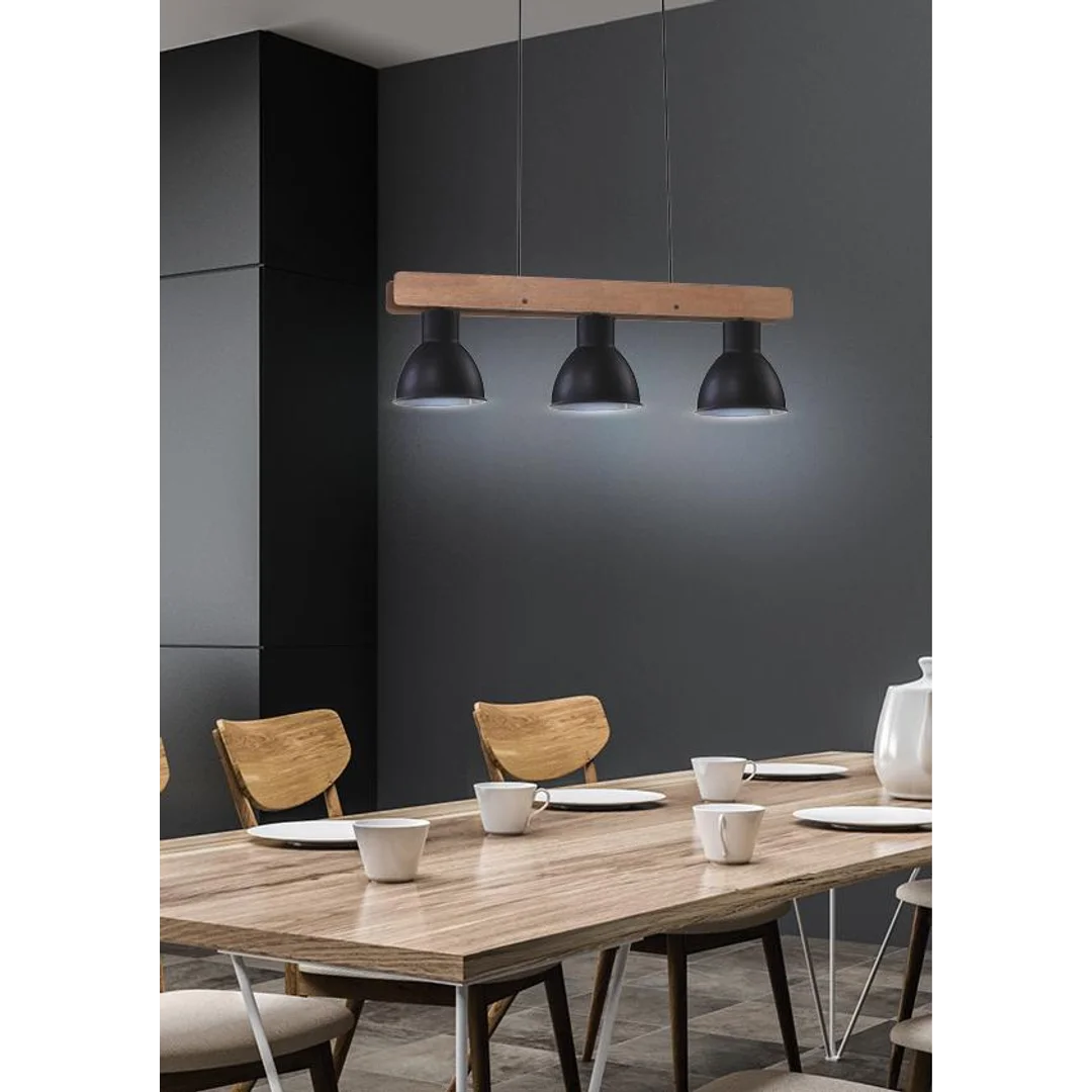 VARIO LAMPA WISZĄCA 3X60W E27 CZARNY — zdjęcie 11