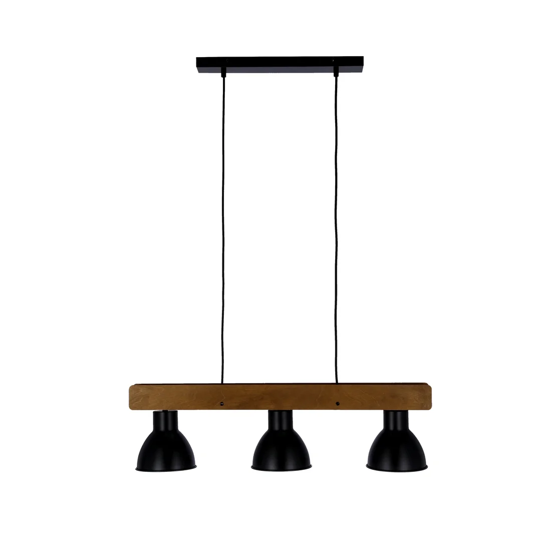 VARIO LAMPA WISZĄCA 3X60W E27 CZARNY — zdjęcie 3
