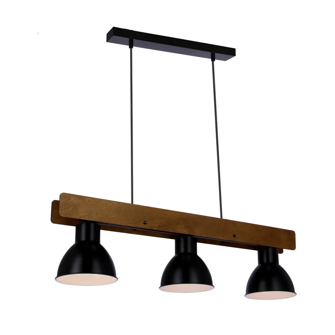 VARIO LAMPA WISZĄCA 3X60W E27 CZARNY — zdjęcie 4