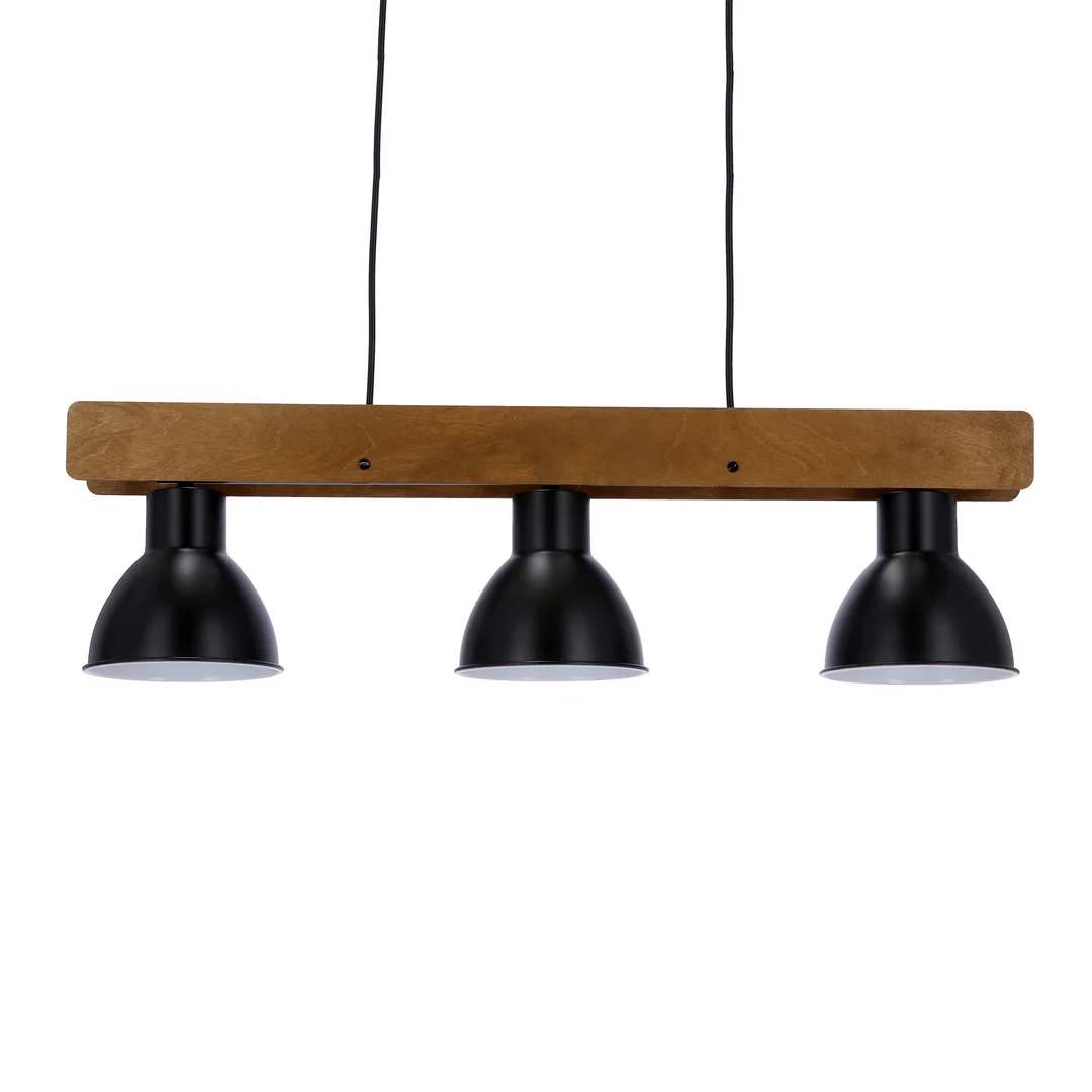 VARIO LAMPA WISZĄCA 3X60W E27 CZARNY — zdjęcie 5