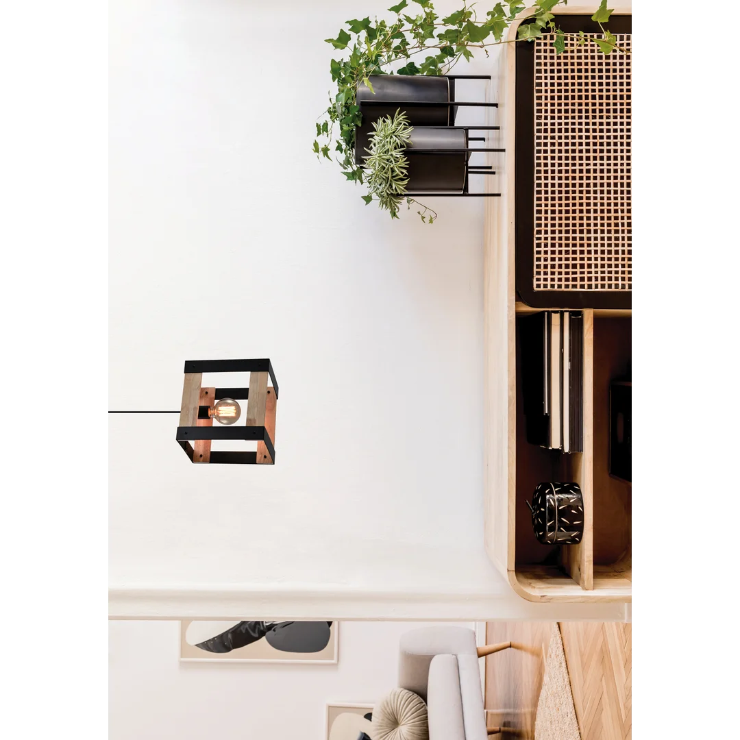 Varna lampa wisząca czarny 1x40w e27 klosz czarny — zdjęcie 2