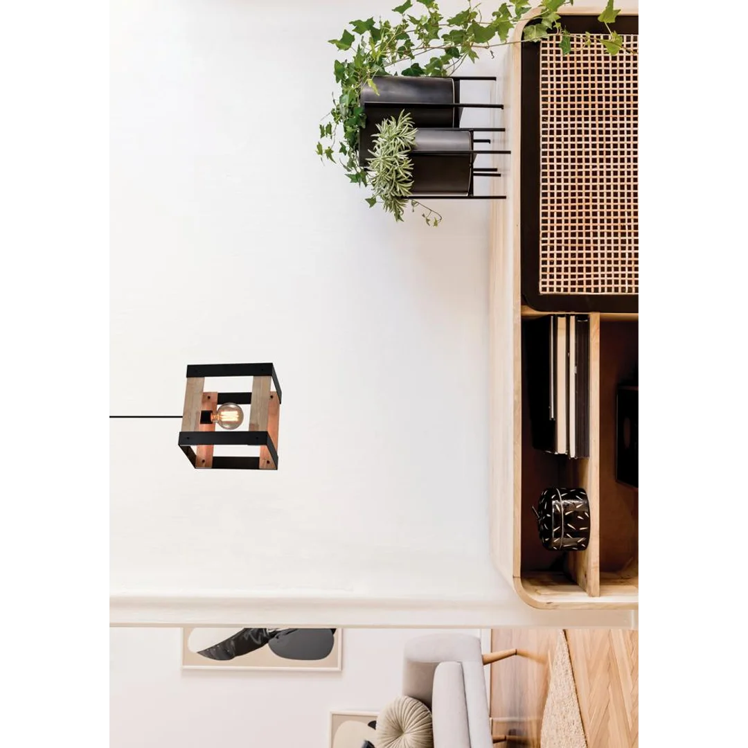 Varna lampa wisząca czarny 1x40w e27 klosz czarny — zdjęcie 3