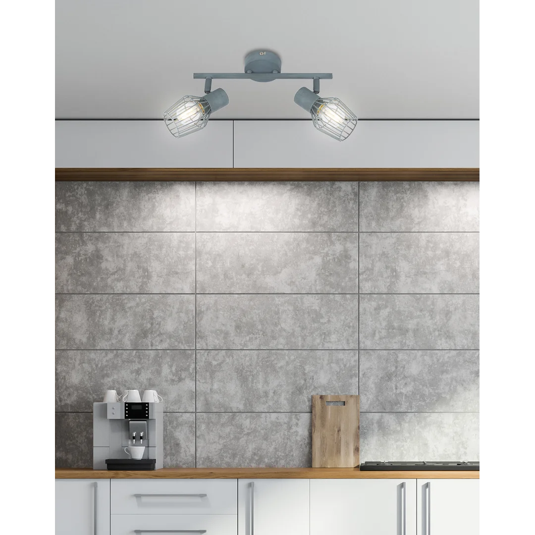 VIKING LAMPA SUFITOWA LISTWA 2X40W E14 SZARY — zdjęcie 2