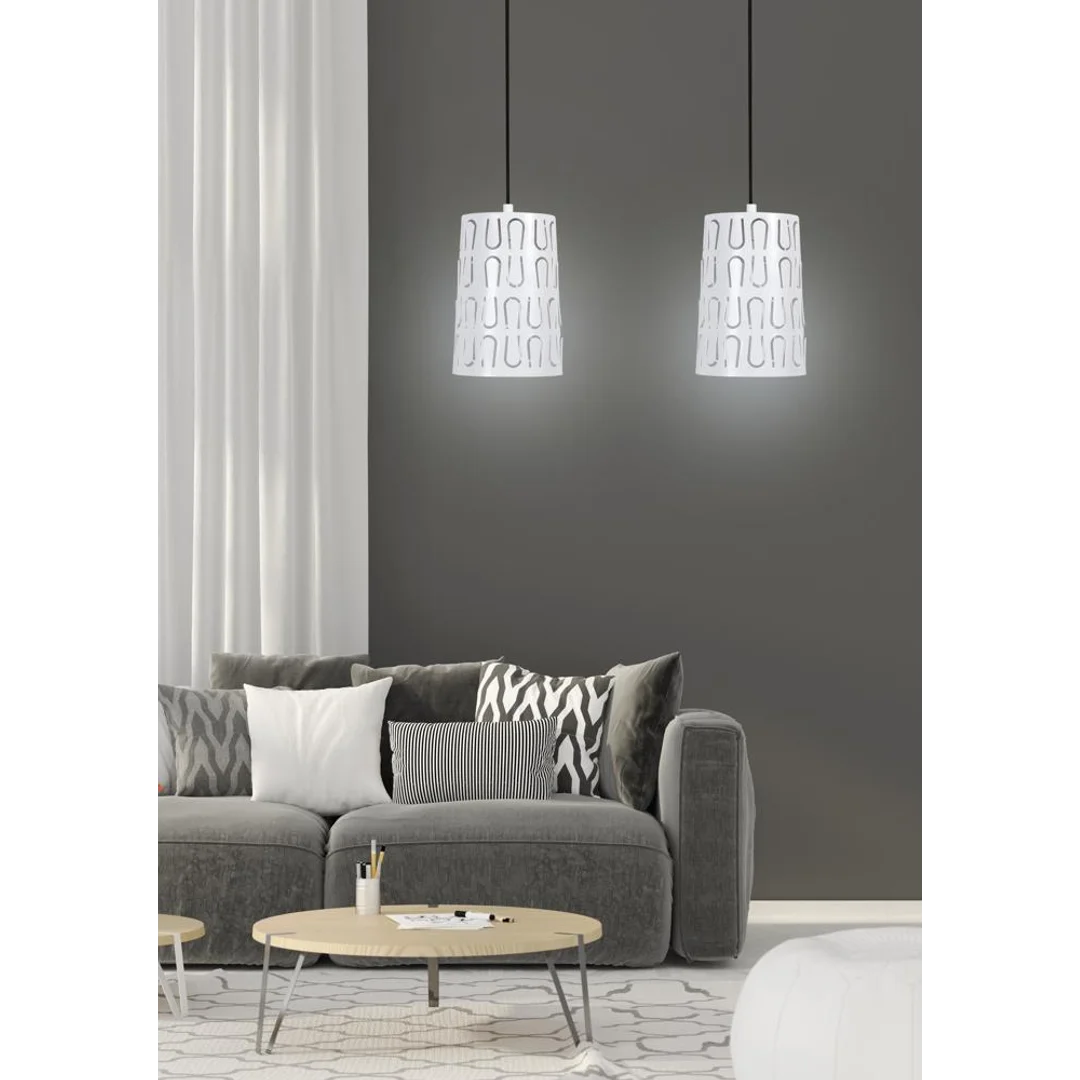 VISTA LAMPA WISZĄCA 2X60W E27 BIAŁY — zdjęcie 3