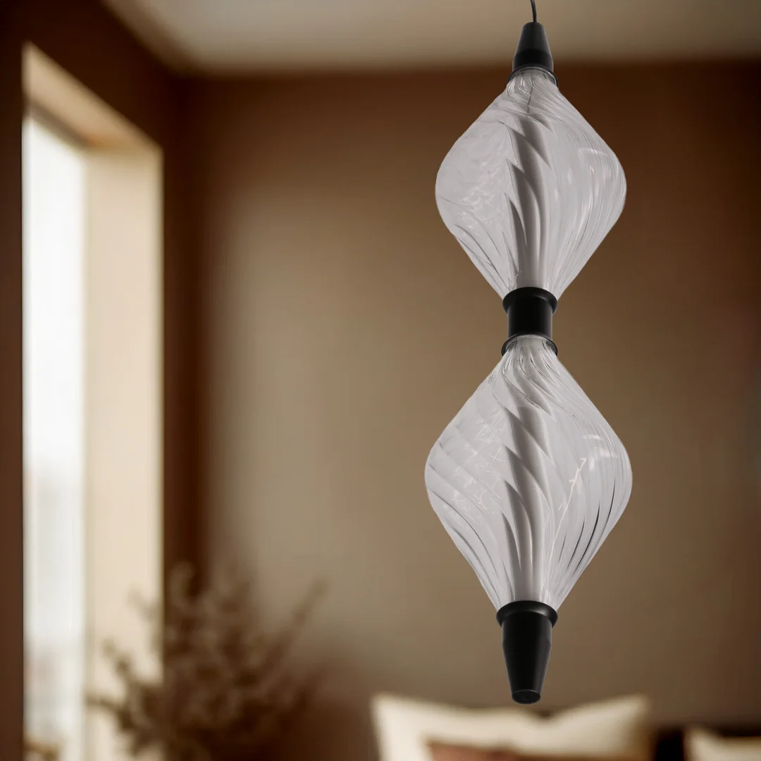 VITA lampa wisząca czarny 7,5W LED 2700K 2 x klosz bezbarwny — zdjęcie 4