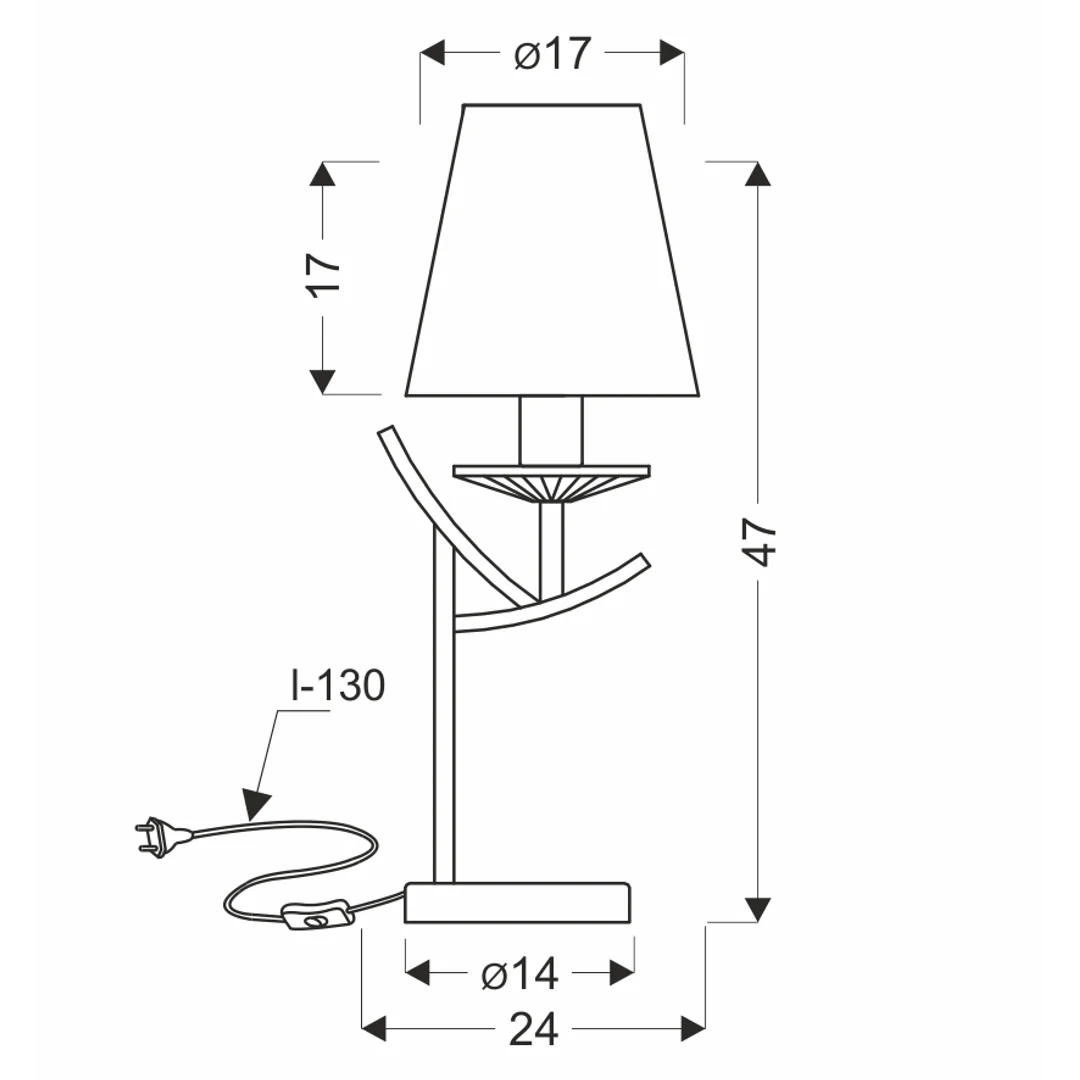 VITORIA lampa stołowa dekoracyjna 1x40W E14 patynowa podstawa miodowy abażur klasyczna elegancka do salonu sypialni gabinetu stolika komody — zdjęcie 2