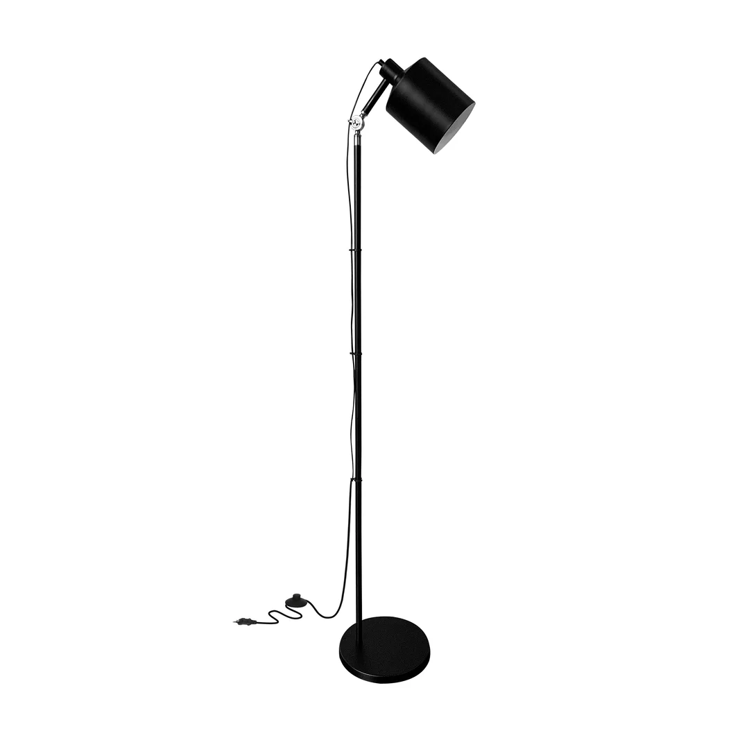 ZANA LAMPA PODŁOGOWA CZARNY 1X60W E27 KLOSZ CZARNY — zdjęcie 3
