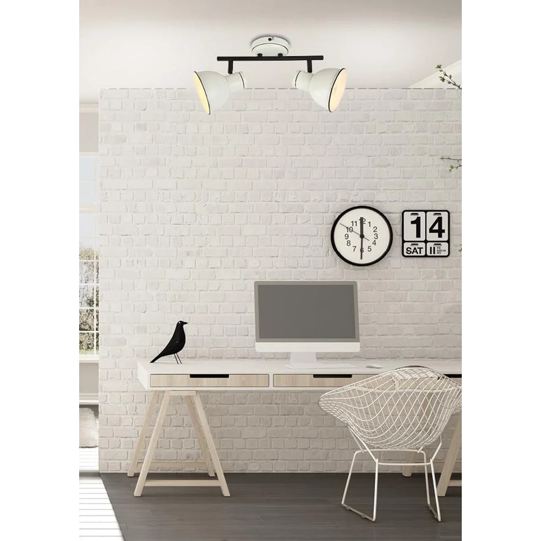 ZUMBA LAMPA SUFITOWA LISTWA 2X40W E14 BIAŁĀY+CZARNY — zdjęcie 3