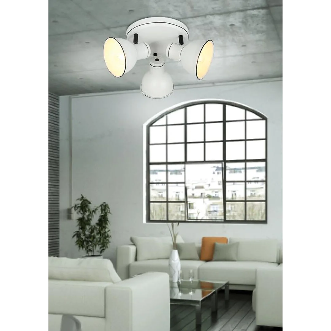 ZUMBA LAMPA SUFITOWA PLAFON 3X40W E14 BIAŁY+CZARNY — zdjęcie 5