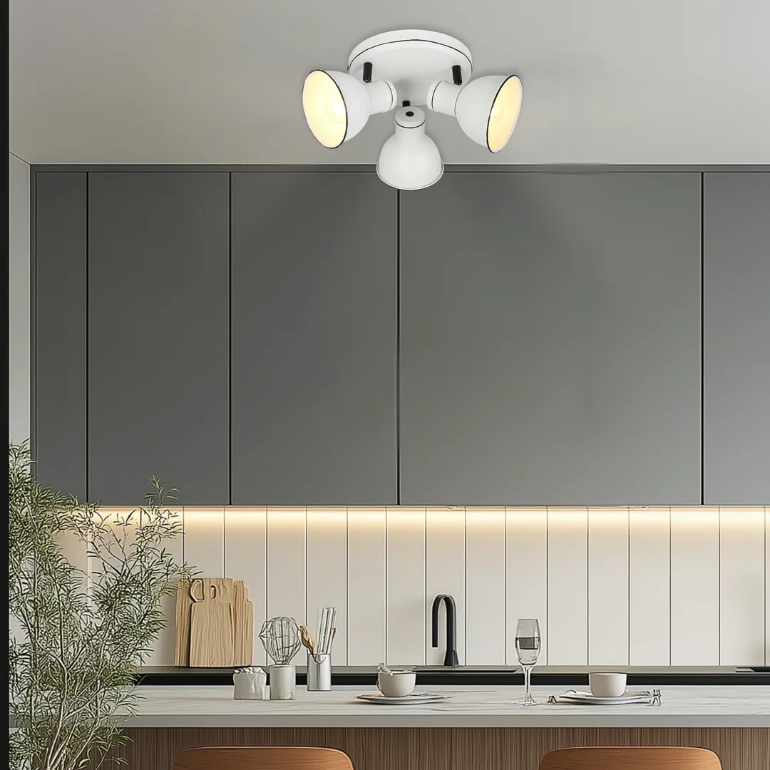 ZUMBA LAMPA SUFITOWA PLAFON 3X40W E14 BIAŁY+CZARNY — zdjęcie 6