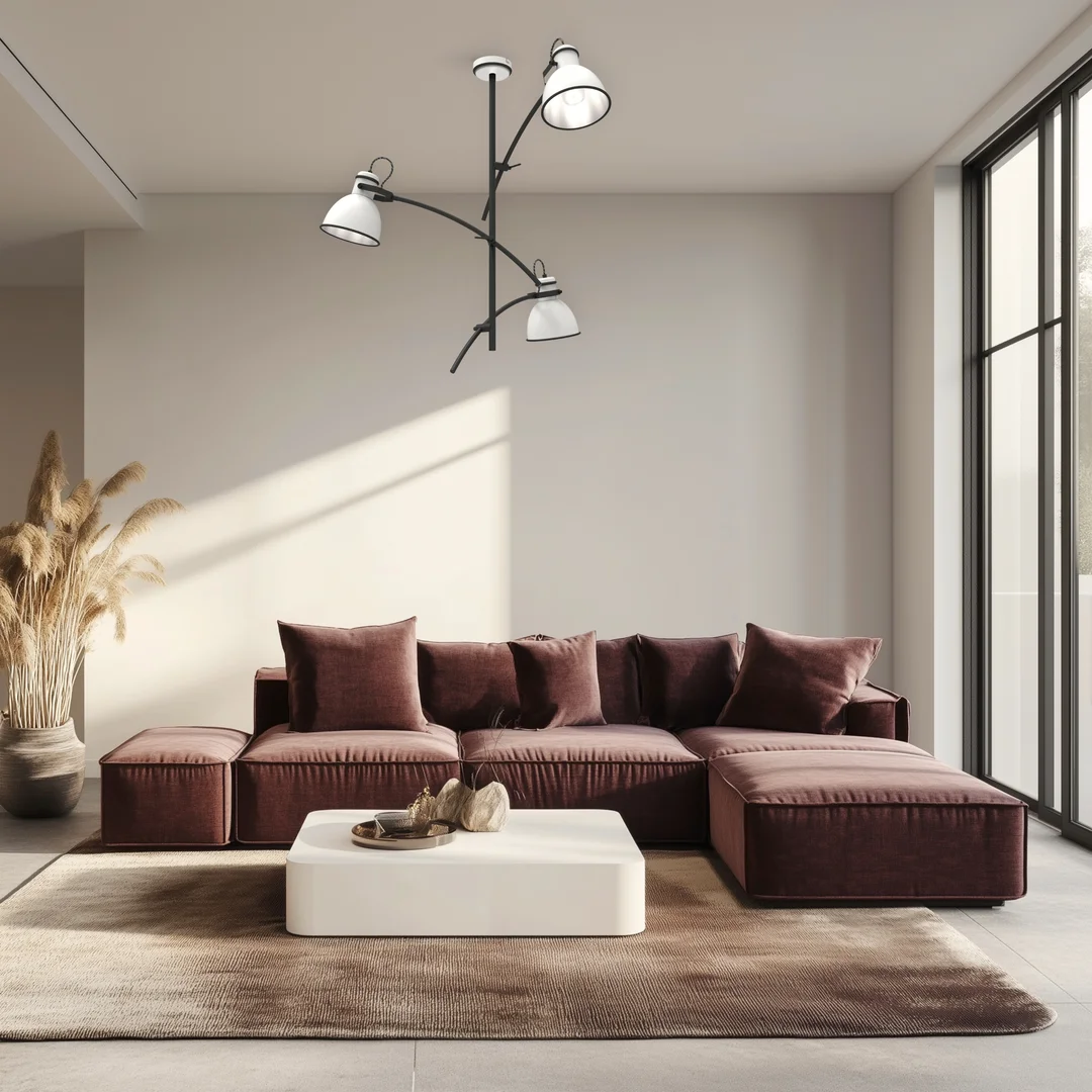 ZUMBA LAMPA WISZĄCA 3X60W E27 BIAŁY+CZARNY — zdjęcie 4