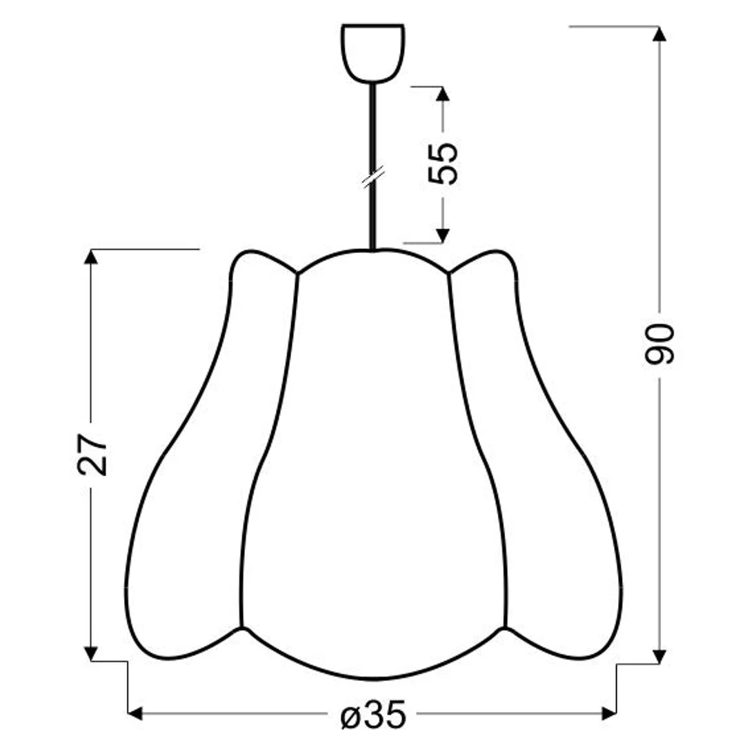 ZUZA LAMPA WISZĄCA 35 1X60W E27 RÓŻOWY — zdjęcie 5