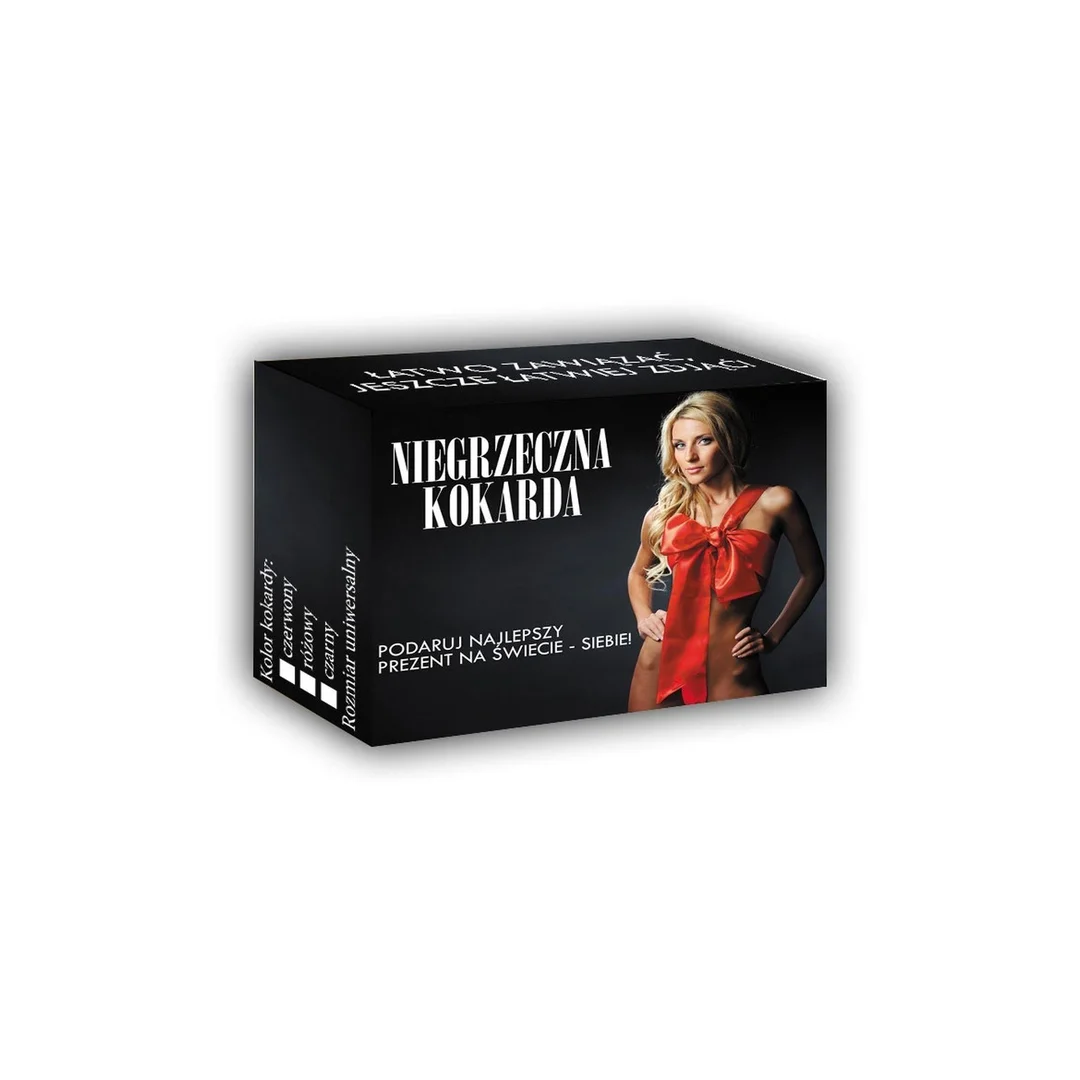 Bielizna-PREZENTYNA - Niegrzeczna Kokarda Czerwona