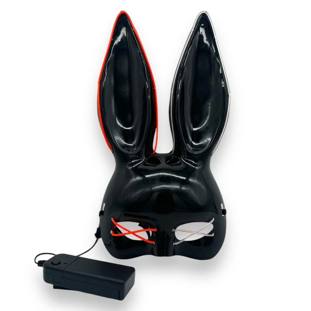 Bunny Mask Deluxe BLACK - With Lights