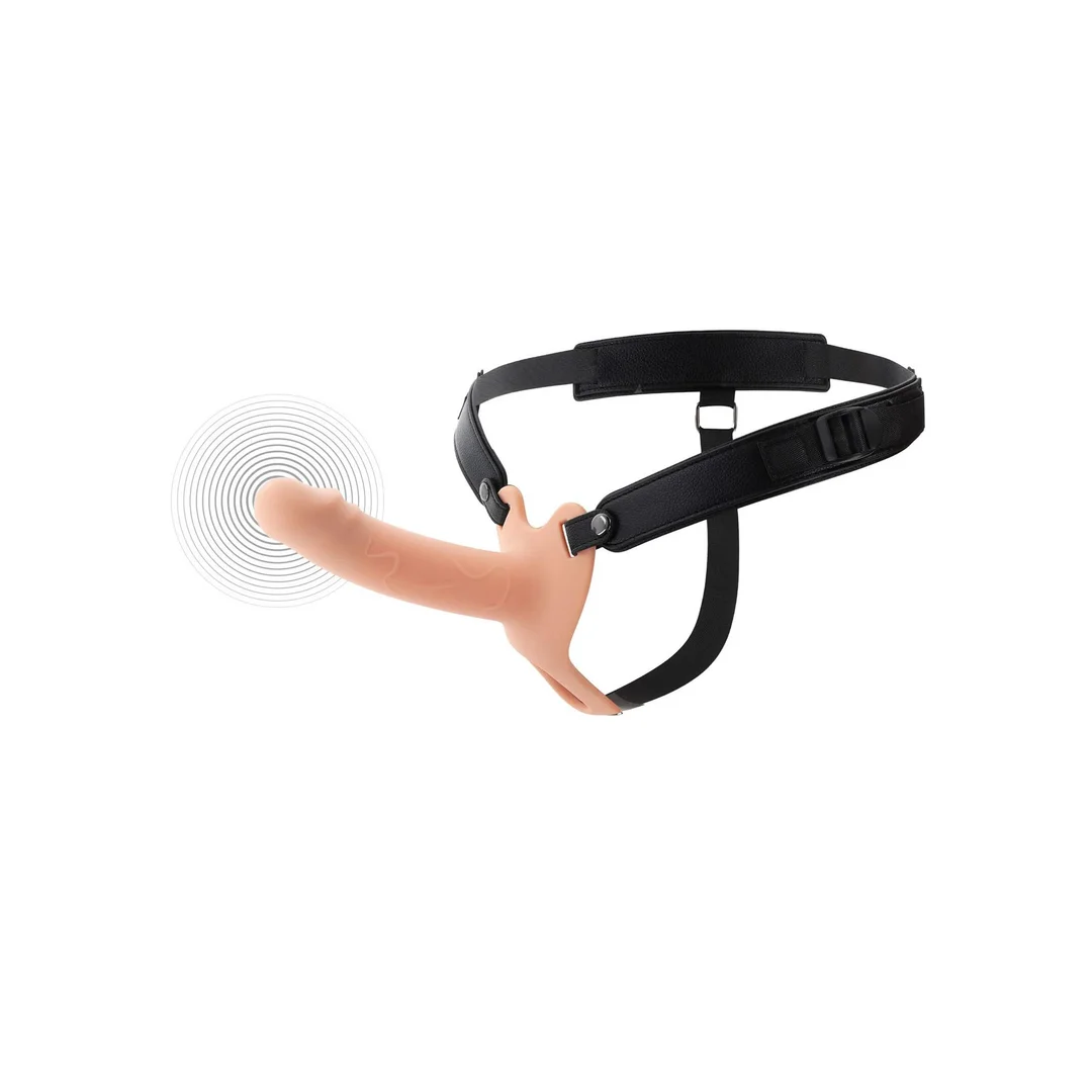 Hollow Penis Strapon Vibrating Silicone 16 cm